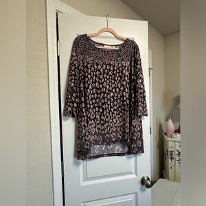 Leopard Print Top | size L